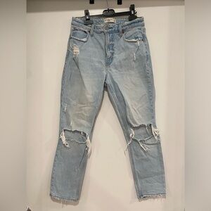 Abercrombie & Fitch light wash ripped jeans